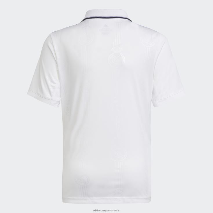 adidas campus romania tricou alb de acasă real madrid 22/23 copii alb J266N218304