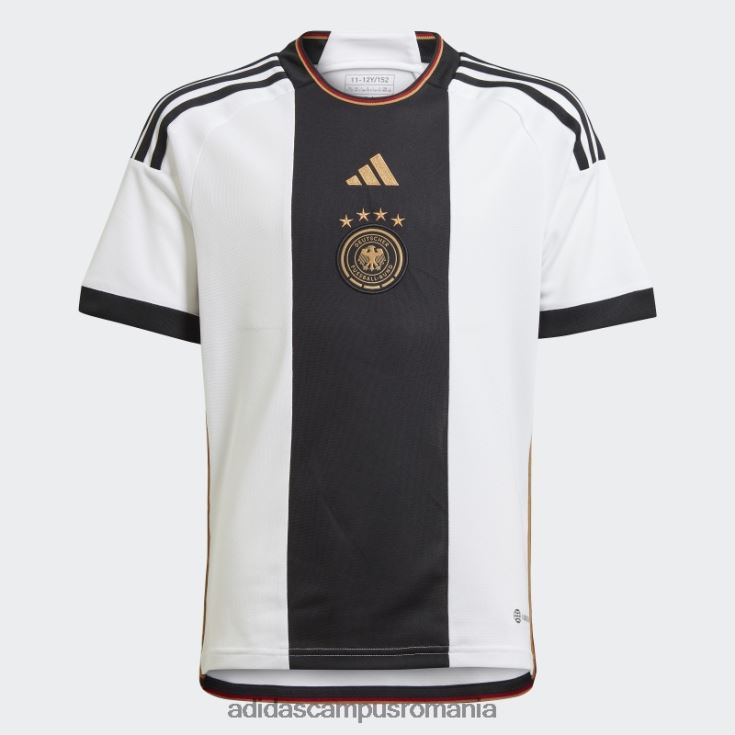 adidas campus romania tricou alb germania 22 acasă adidas copii alb J266N23375