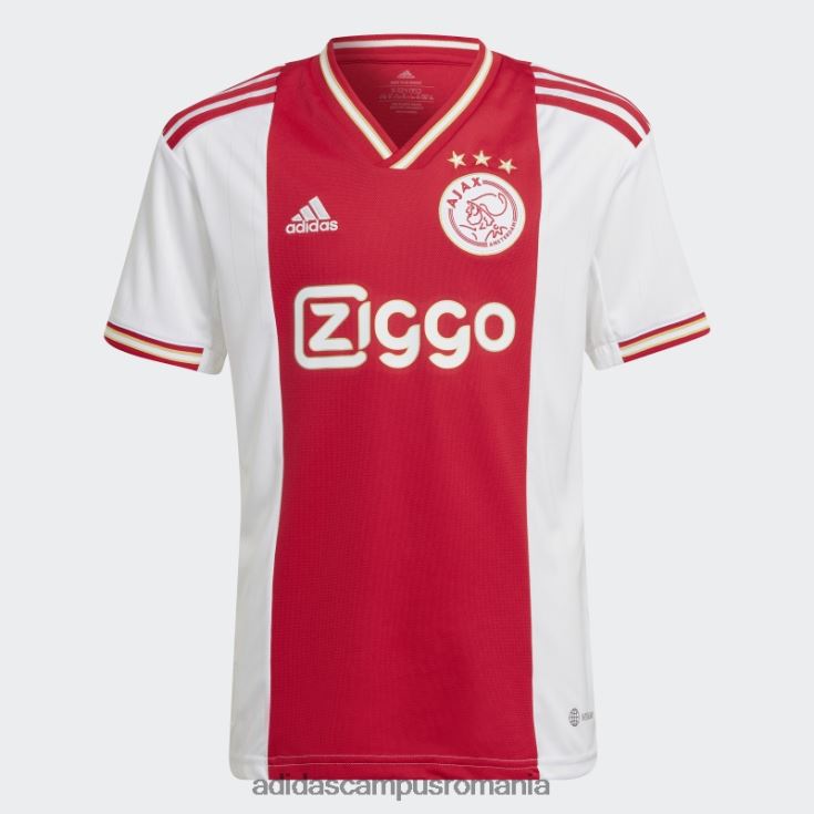 adidas campus romania tricou elegant ajax amsterdam 22/23 acasă, roșu îndrăzneț copii roșu îndrăzneț J266N218614