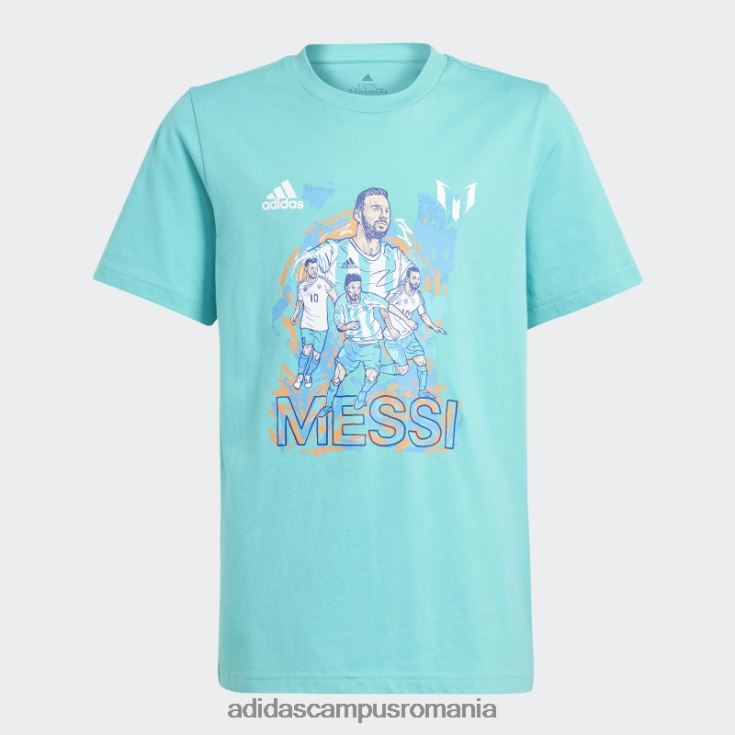 adidas campus romania tricou grafic mint rush messi football copii papură cu mentă J266N218281