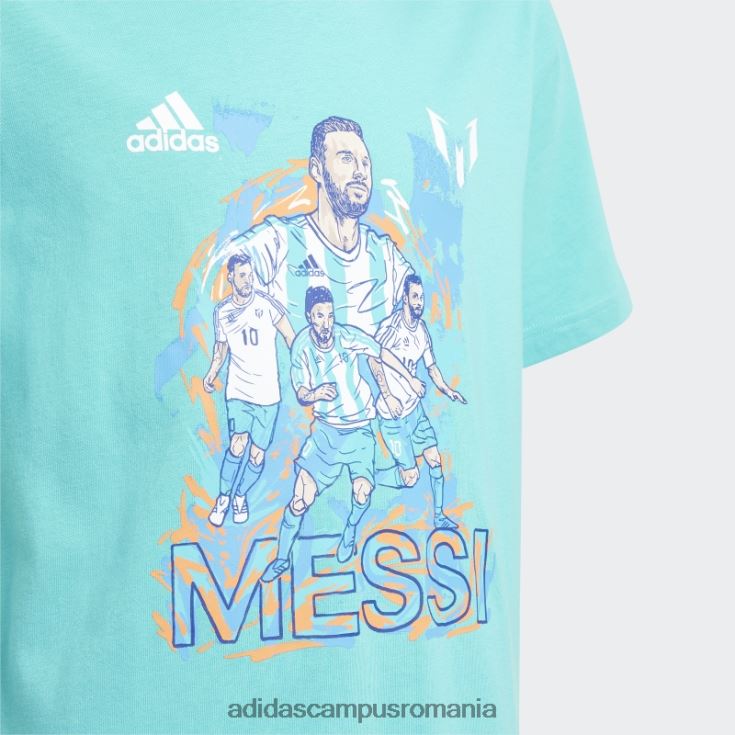 adidas campus romania tricou grafic mint rush messi football copii papură cu mentă J266N218281