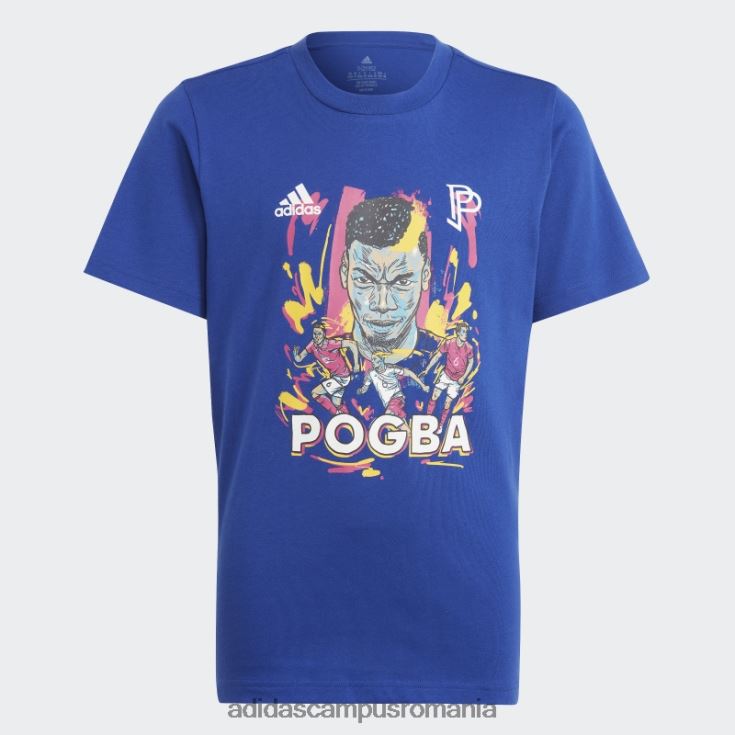 adidas campus romania tricou grafic pogba albastru copii albastru J266N218679
