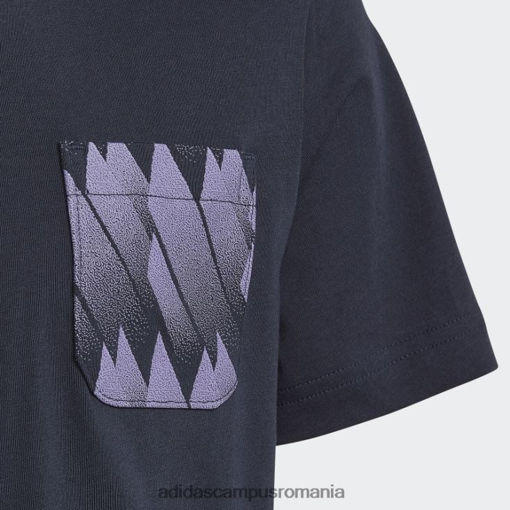 adidas campus romania tricou grafic real madrid night navy copii marina de noapte J266N219070