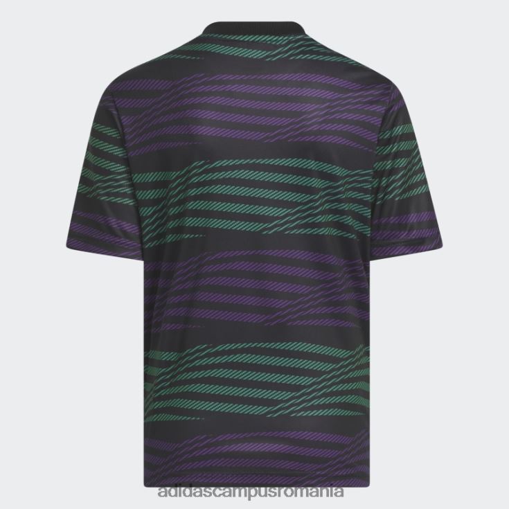 adidas campus romania tricou negru de la Real Madrid înainte de meci copii negru/violet/verde curte J266N218718
