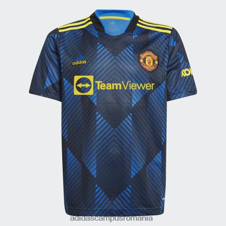 adidas campus romania tricoul al treilea manchester united 21/22 albastru strălucitor copii strălucește albastru J266N218823
