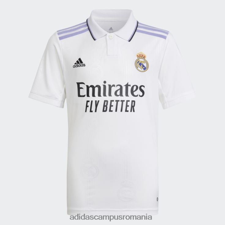 adidas campus romania tricoul home alb real madrid 22/23 moda copii alb J266N23347