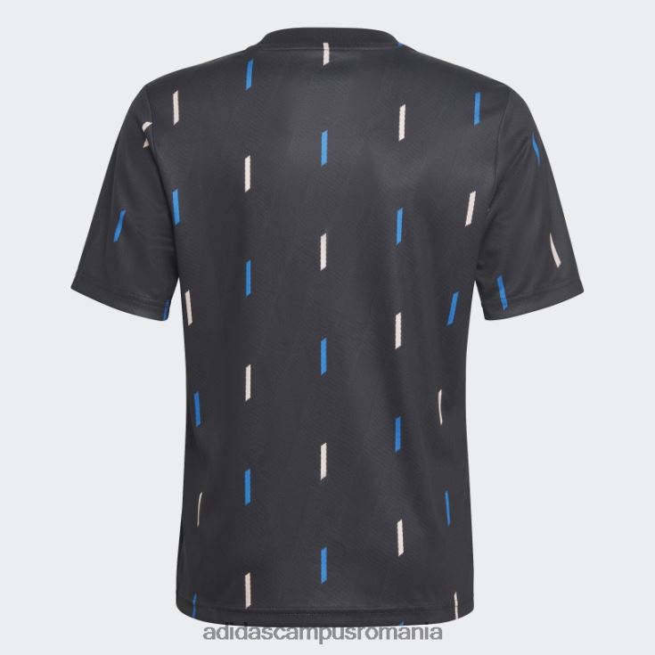 adidas campus romania tricoul negru de la Manchester United înainte de meci copii negru/gri noapte/albastru/roz J266N218334