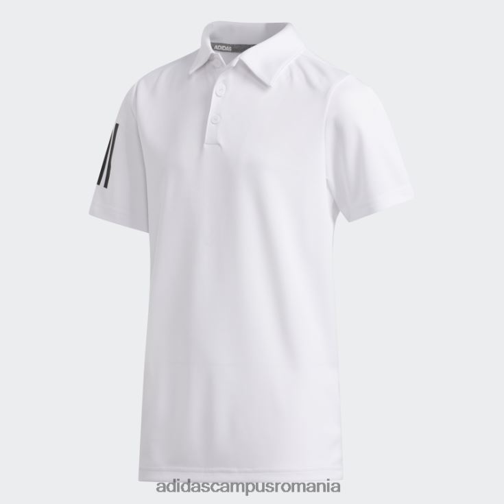 adidas campus romania Tricou polo cu 3 dungi alb copii alb J266N218524