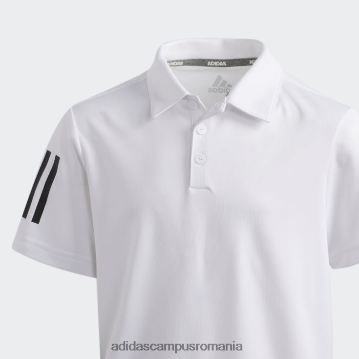adidas campus romania Tricou polo cu 3 dungi alb copii alb J266N218524