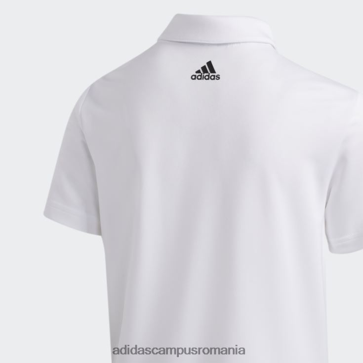 adidas campus romania Tricou polo cu 3 dungi alb copii alb J266N218524