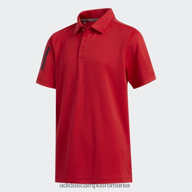 adidas campus romania Tricou polo cu 3 dungi rosu copii roșu J266N218572