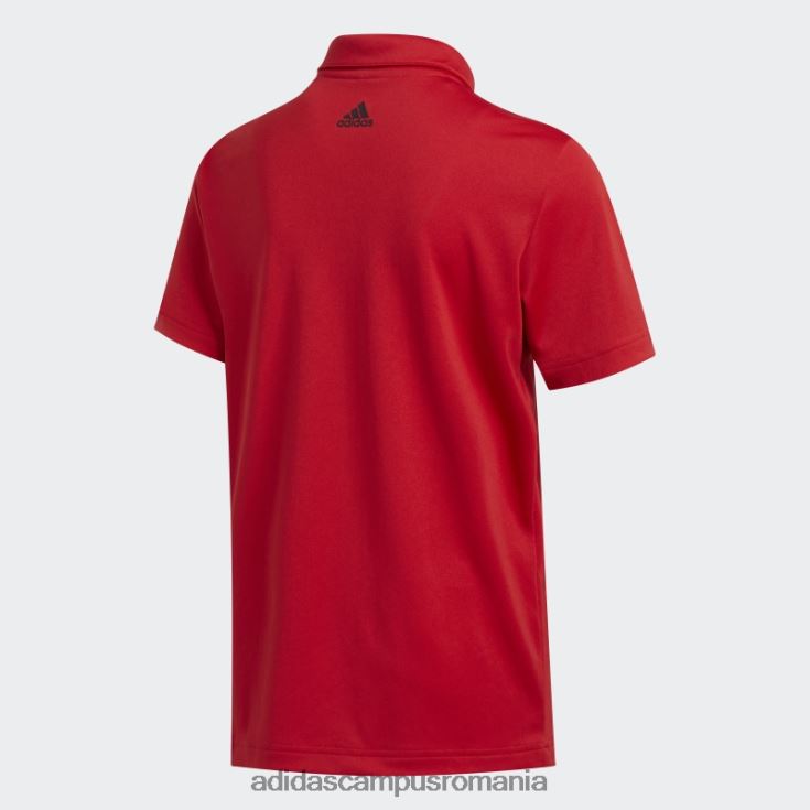 adidas campus romania Tricou polo cu 3 dungi rosu copii roșu J266N218572
