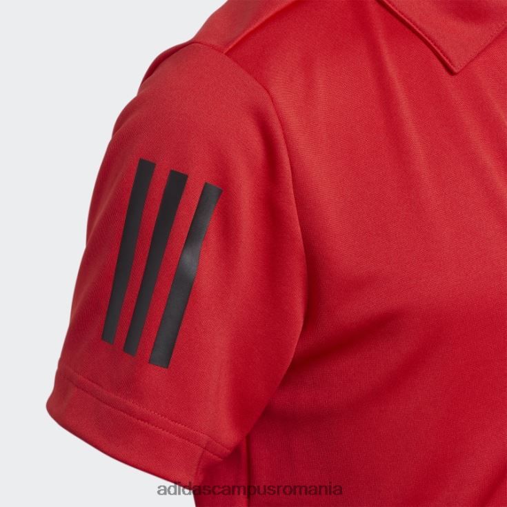 adidas campus romania Tricou polo cu 3 dungi rosu copii roșu J266N218572