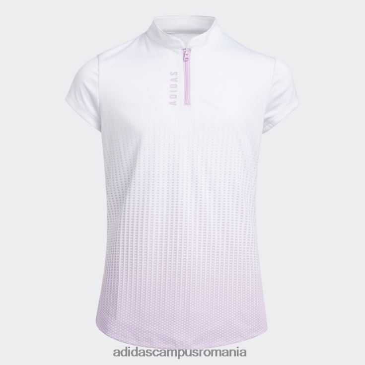 adidas campus romania căldură albă.rdy golf simulat tricou polo copii alb/liliac J266N219265