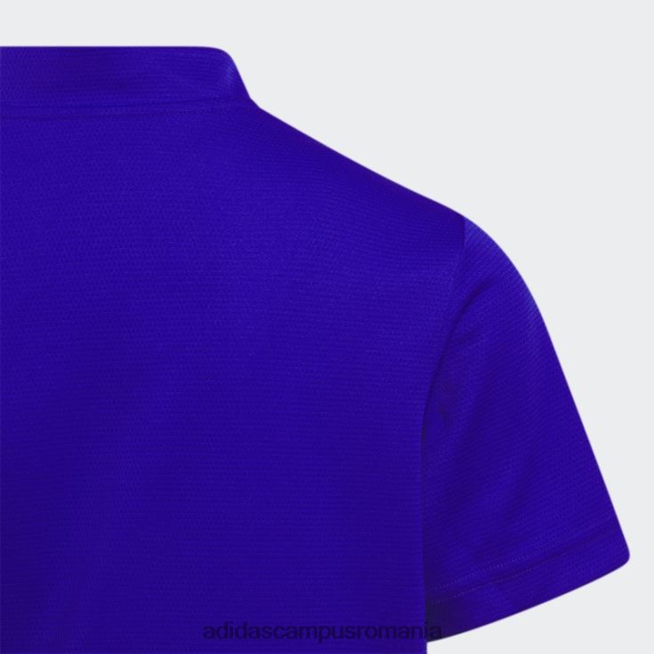adidas campus romania tricou polo cu guler sport albastru copii albastru J266N211836