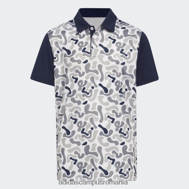 adidas campus romania tricou polo cu imprimeu camo bleumarin copii marina J266N211804