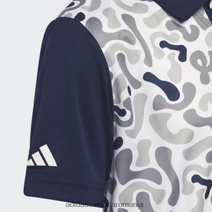 adidas campus romania tricou polo cu imprimeu camo bleumarin copii marina J266N211804