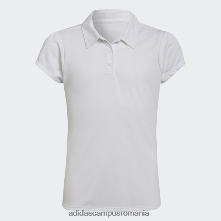 adidas campus romania tricou polo de performanță primegreen pentru fete alb adidas copii alb J266N219176