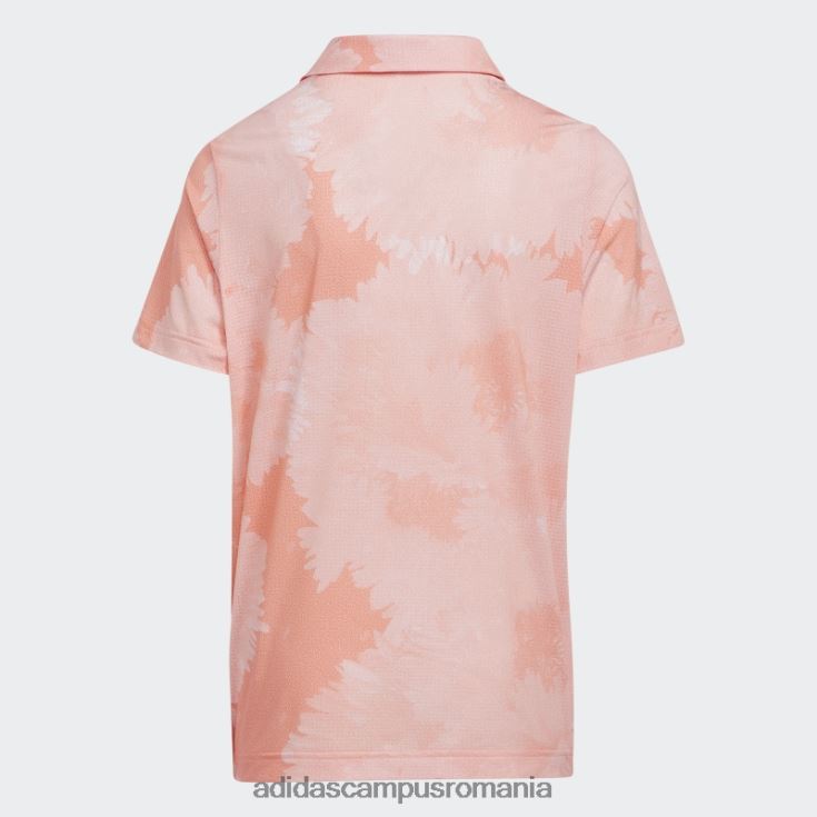 adidas campus romania tricou polo din plasă cu flori coral copii coral J266N218811