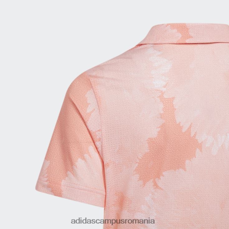 adidas campus romania tricou polo din plasă cu flori coral copii coral J266N218811
