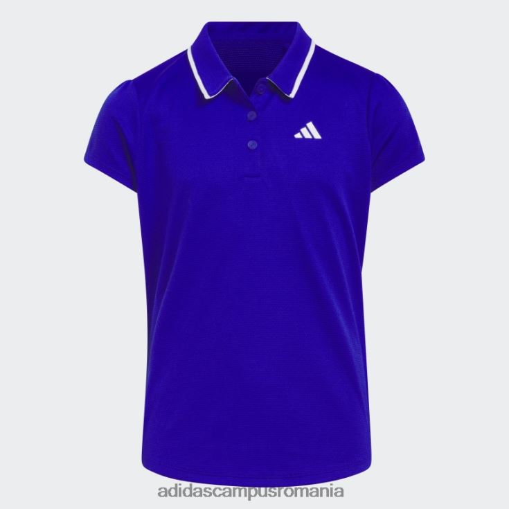 adidas campus romania tricou polo elegant, texturat, albastru adidas copii albastru J266N212132