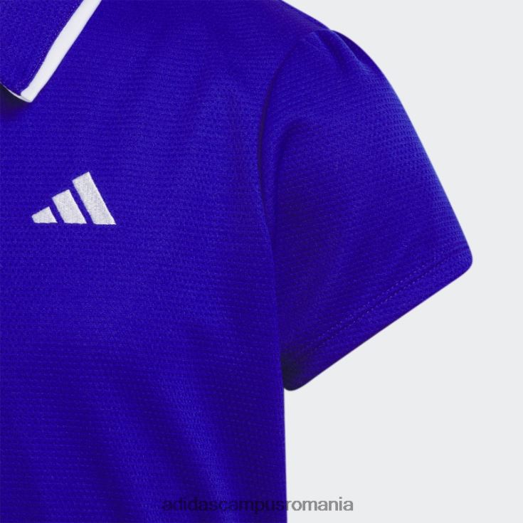 adidas campus romania tricou polo elegant, texturat, albastru adidas copii albastru J266N212132
