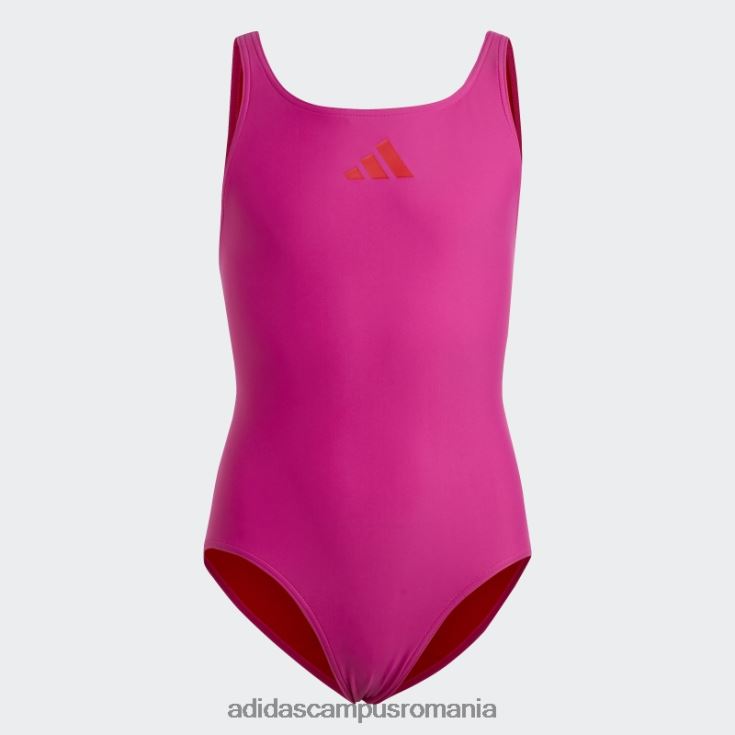 adidas campus romania Costum de baie fucsia solid cu logo mic adidas copii fucsia/stacojiu J266N219125