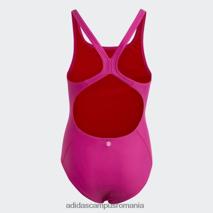adidas campus romania Costum de baie fucsia solid cu logo mic adidas copii fucsia/stacojiu J266N219125