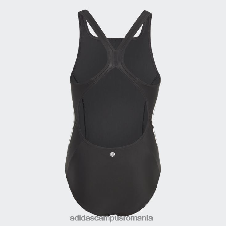adidas campus romania Costum de baie negru cu 3 dungi copii alb negru J266N219192