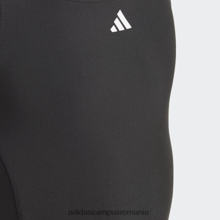 adidas campus romania Costum de baie negru cu 3 dungi copii alb negru J266N219192