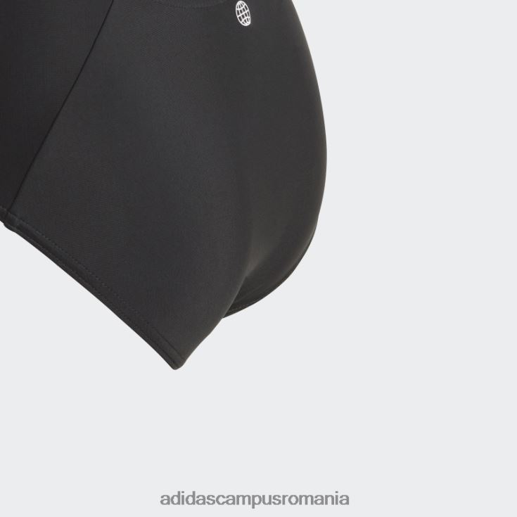adidas campus romania Costum de baie negru cu 3 dungi copii alb negru J266N219192