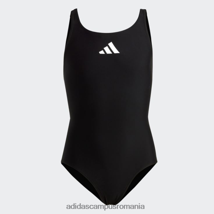 adidas campus romania Costum de baie negru uni cu logo mic copii alb negru J266N219120