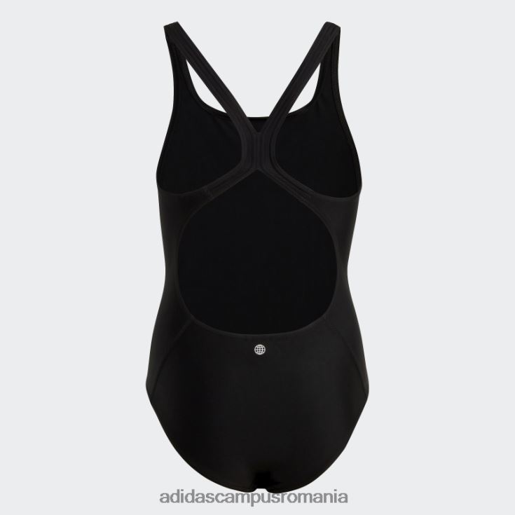 adidas campus romania Costum de baie negru uni cu logo mic copii alb negru J266N219120