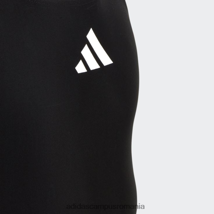 adidas campus romania Costum de baie negru uni cu logo mic copii alb negru J266N219120