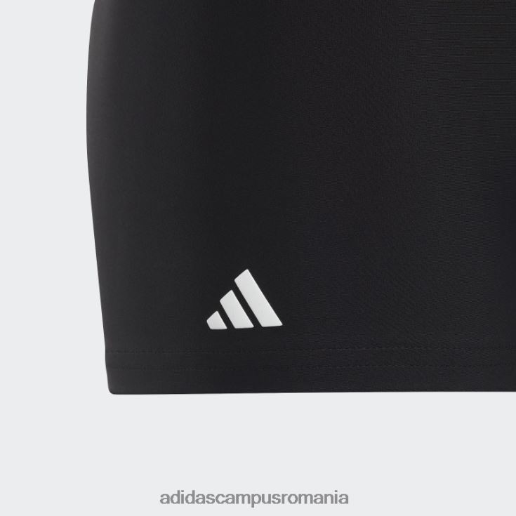 adidas campus romania boxeri negri de înot cu logo cu 3 bare copii alb negru J266N218509