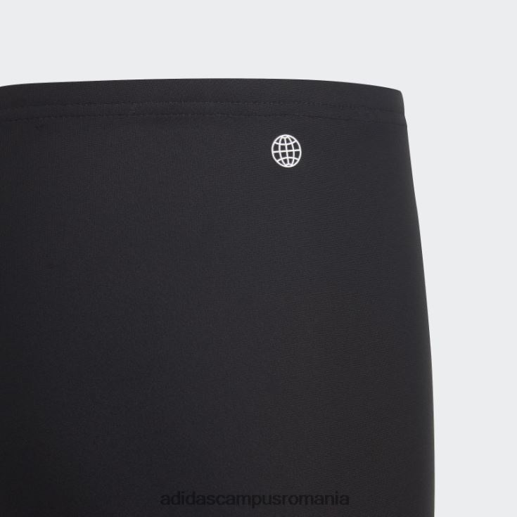 adidas campus romania boxeri negri de înot cu logo cu 3 bare copii alb negru J266N218509