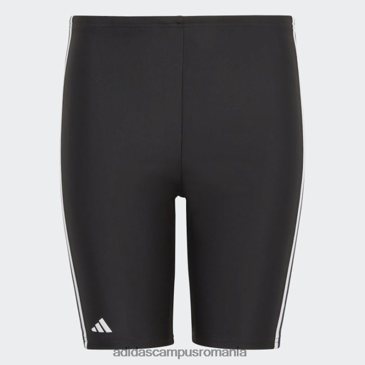 adidas campus romania jammer de înot clasic negru cu 3 dungi copii alb negru J266N218419