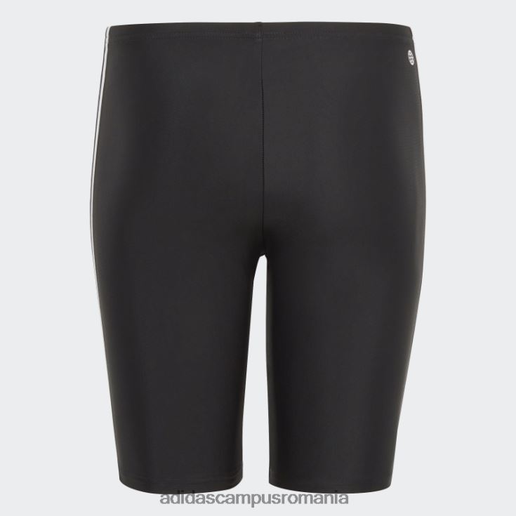 adidas campus romania jammer de înot clasic negru cu 3 dungi copii alb negru J266N218419