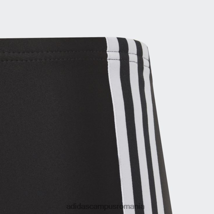 adidas campus romania jammer de înot clasic negru cu 3 dungi copii alb negru J266N218419