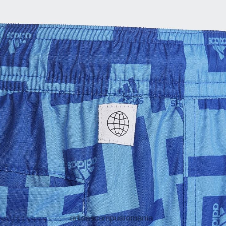 adidas campus romania trebuie să aibă pantaloni scurți de baie grafic albastru regal copii albastru regal J266N218865