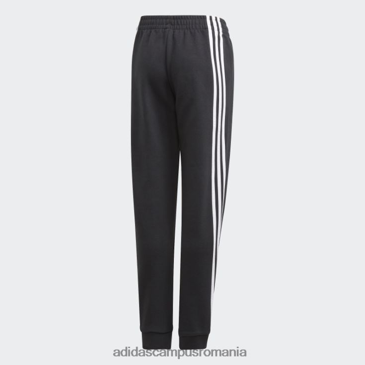 adidas campus romania Pantaloni conici cu 3 dungi negri adidas copii alb negru J266N212168