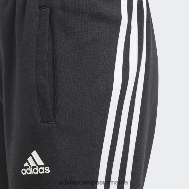 adidas campus romania Pantaloni conici cu 3 dungi negri adidas copii alb negru J266N212168