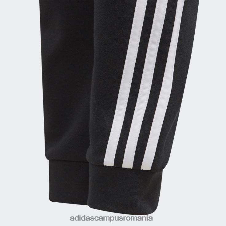 adidas campus romania Pantaloni conici cu 3 dungi negri adidas copii alb negru J266N212168