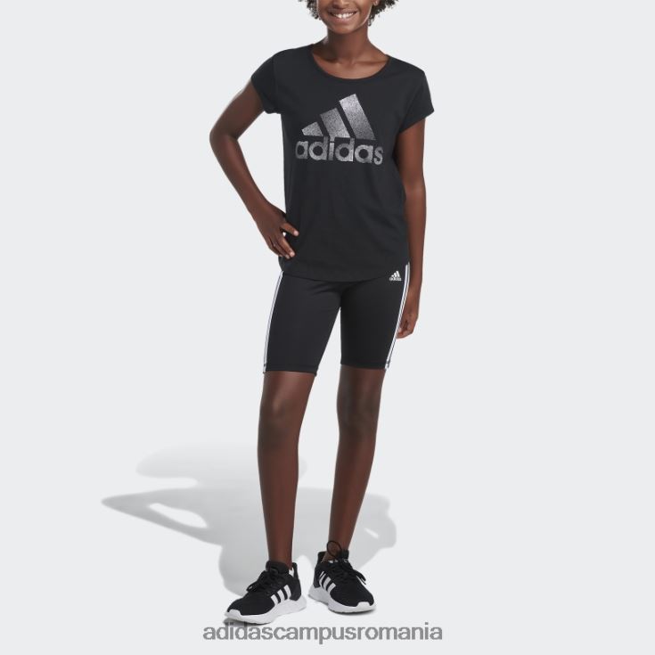 adidas campus romania Pantaloni scurți negri pentru biciclete cu 3 dungi adidas copii negru J266N212158