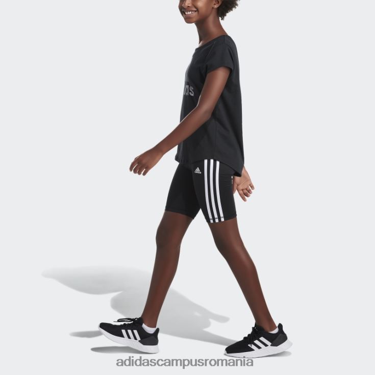 adidas campus romania Pantaloni scurți negri pentru biciclete cu 3 dungi adidas copii negru J266N212158
