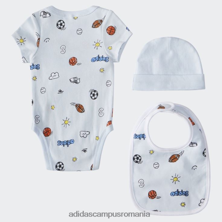adidas campus romania Set cutie de body cu nuanță de cer copii nuanță de cer J266N212155