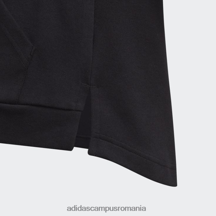 adidas campus romania hanorac negru cu fermoar complet cu 3 dungi copii alb negru J266N23473