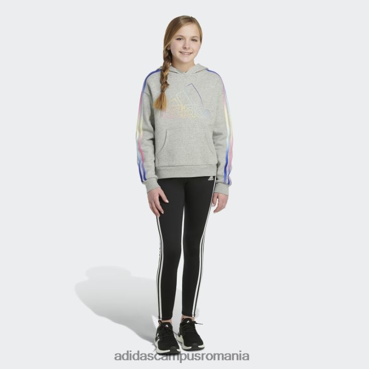 adidas campus romania hanorac pulover din lână gri mediu multicolor cu 3 dungi copii gri mediu J266N212178