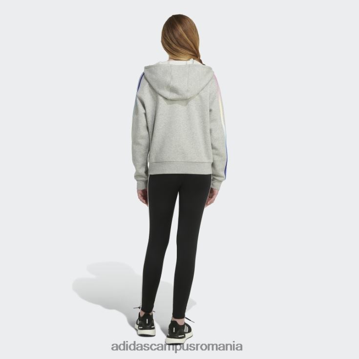 adidas campus romania hanorac pulover din lână gri mediu multicolor cu 3 dungi copii gri mediu J266N212178