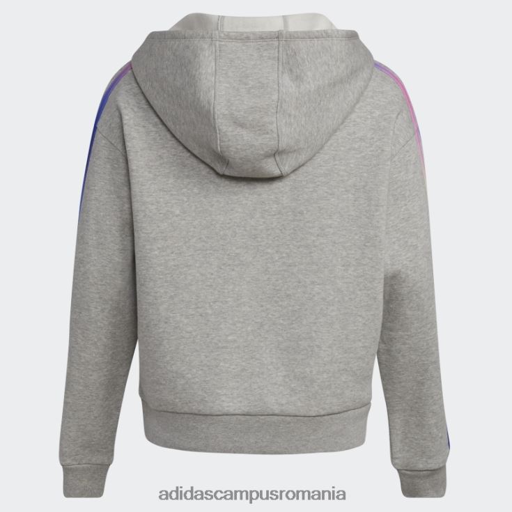 adidas campus romania hanorac pulover din lână gri mediu multicolor cu 3 dungi copii gri mediu J266N212178
